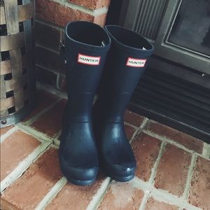 Ankle Navy hunter boots